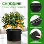 CHRORINE Lot de 6 sacs de culture de 10 gallons 300G - Pots en tissu d'aération épaissis avec poignées, adaptés pour la plantati