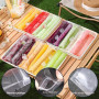 Lot de 100 sacs à glace jetables avec entonnoir, sacs sans BPA, sachets à sucettes glacées pour fabrication de glaces à la maiso
