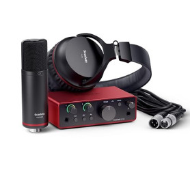 Focusrite Scarlett Solo Studio 4th Gen, bundle d'interface audio USB pour la guitare, la voix et la production, avec microphone