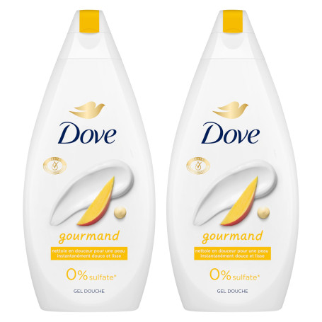 DOVE Gel Douche Essentiel Gourmand - Lot de 2x450ml