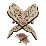 NOPKESV 1 Pièce Support de Livre en Bois pour Ramadan, Quran Heiliges Buchständer Faltbar, Décoration de Table Musulmane pour Ei