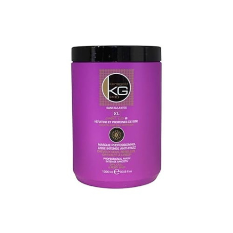 KERAGOLD PRO Masque pour Cheveux Secs/Rebelles/Difficiles à Lisser à la Keratine/Protéines de Soie, 1000 ml