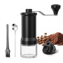 LiangYuanZen Moulin à café manuel avec broyeur conique en céramique - 30 niveaux réglables pour expresso, pour verser et presser