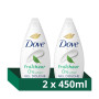 DOVE - Gel Douche - Essentiel Fraîcheur - Nettoie en douceur et adoucit la peau - Testé dermatologiquement - 0% Sulfate (lot pro