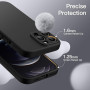 JETech Coque Silicone Magnétique pour iPhone 12 Pro Max, Noir | Compatible avec MagSafe, Toucher Soyeux, Protection Complète de
