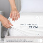 Dreamzie - Drap Housse 140x190/200 - Blanc - 100% Jersey Coton Certifié Oeko Tex - Drap-Housse 140x190/200