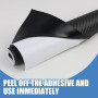30cm x 1,52m Film Vinyle Autocollant en Fibre de Carbone 3D Noir, Autocollant 3D en Fibre de Carbone pour Intérieur et Extérieur