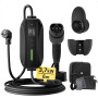 dé Chargeur Voiture Electrique Type 2 3,7kW 6m avec Écran LCD | IP66, Câble recharge voiture électrique Type 2, réglable 6-16A, 