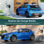 dé Chargeur Voiture Electrique Type 2 3,7kW 6m avec Écran LCD | IP66, Câble recharge voiture électrique Type 2, réglable 6-16A, 