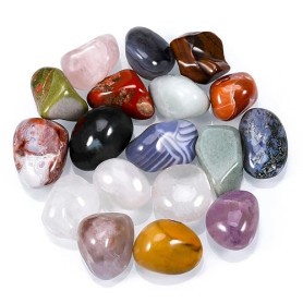 Huiguli 18 PCS Cristaux de Guérison Naturelle, Polie Pierre pour Méditation | Ensemble de Cristaux de Guérison pour Yoga Sommeil