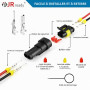 JRready ST6481-04-04 Jeu de connecteurs automobiles étanches, connecteurs mâles et femelles à 4 broches pour le câblage des voit