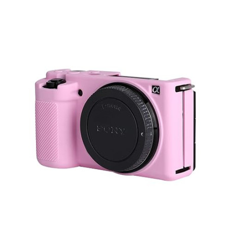 MUZIRI KINOKOO ZVE10 Étui de protection en silicone compatible avec appareil photo Sony ZVE10/ZV-E10 – Étui léger en caoutchouc