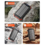 Batterie Externe Solaire 26800mAh, Power Bank PD15W USB C avec 3 Câbles, 5 Sorties 3 Entrées, Chargeur Solaire étanche avec Deux