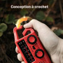 Radio Portable Chargeur Solaire, GEMMAC AM/FM/SW Radio Dynamo Chargeur de Téléphone avec 2000mAh Power Bank/SOS Alarm/Lampe Poch