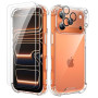 ORETECH 4 en 1 Coque pour iPhone 17 Pro 6,3 Pouces, Transparent | avec 2 Verre Trempé et 1 Caméra Protecteur, Antichoc Antirayur