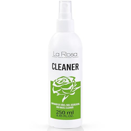 LaRosa Nail CLEANER ongles degraissant SPRAY 250 ml pour essuyer la base de vernis gel pour manucure UV LED - Pour désinfecter l
