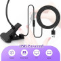 AiQInu Lampe UV Ongles Gel, LED Lampe Pose Americaine Ongle 3W, Ajustable Séchoirs à Ongles avec USB, avec Clip (Noir)