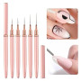 WeddHuis Nail Art Ongles Professionnel, 5 Pièces, Pinceaux Liner Ultra Fin, pour Gel, Peinture Acrylique, UV Construction, Bross