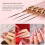 WeddHuis Nail Art Ongles Professionnel, 5 Pièces, Pinceaux Liner Ultra Fin, pour Gel, Peinture Acrylique, UV Construction, Bross