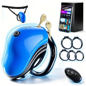 Cages de Chasteté Pénis Cock Cage Chastetée Plate - BDSM Chastity Cage Sissy APP Connectée, Ceinture de Chasteté Vibrante pour