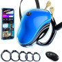 Cages de Chasteté Pénis Cock Cage Chastetée Plate - BDSM Chastity Cage Sissy APP Connectée, Ceinture de Chasteté Vibrante pour