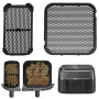 2 Pack Grille Anti Projection pour Friteuse à air chaud Philips Dual Basket Série 3000 NA350,Accessoires Réutilisable pour Phili