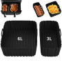 Moule Air Fryer pour Philips 3000 Dual Basket, Plat Silicone Air Fryer pour Philips Airfryer Série 3000 und 5000, Réutilisable A