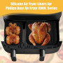 Moule Air Fryer pour Philips 3000 Dual Basket, Plat Silicone Air Fryer pour Philips Airfryer Série 3000 und 5000, Réutilisable A