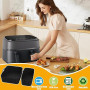 Moule Air Fryer pour Philips 3000 Dual Basket, Plat Silicone Air Fryer pour Philips Airfryer Série 3000 und 5000, Réutilisable A