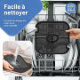 2 Pcs Accessoires Grille Anti Projection Air Fryer pour Philips Dual Basket Série 3000-5000 9 L (3 L/6 L), Réutilisable Accessoi