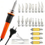 lvifloae Kit D'outils de de Couteau Chaud électrique, Coupe Mousse Électrique Outil de coupe de couteau chaud Support en Métal,