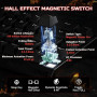 YUNZII MAD68 HE Clavier Gamer Filaire 8000Hz (Noir, Magnetic Amber Pro) | Rapid Trigger, Switch Magnétiques à Effet Hall, RGB, 6