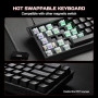 YUNZII MAD68 HE Clavier Gamer Filaire 8000Hz (Noir, Magnetic Amber Pro) | Rapid Trigger, Switch Magnétiques à Effet Hall, RGB, 6