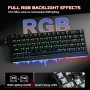 YUNZII MAD68 HE Clavier Gamer Filaire 8000Hz (Noir, Magnetic Amber Pro) | Rapid Trigger, Switch Magnétiques à Effet Hall, RGB, 6