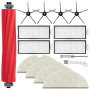 UPUPDAY Accessoires pour Roborock Q7/ Q7+/ Q7 Max/ Q7 Max+, 1 Brosse Principale 4 Filtre 4 Serpillères 4 Brosses Latérale