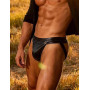 ohyeahlady Jockstrap Homme Cuir PU Ouvert Devant Grande Taille | String Ficelle Ouvert Bretelle, Slip Chic Poche Ouverable,Tanga