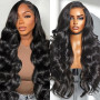 Junemet 20 Pouces Perruque Cheveux Humain Femme Naturelle Brésilien Densité 200% 13x4 Body Wave Lace Wig Perruque Femme Glueless