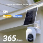 EZVIZ 3K+(6MP) 2PK Caméra Extérieure sans Fil CB8 Lite+5W Panneau Solaire | Mode AOV (Enregistrement 24h/24), Détection de Perso