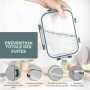 VERONES Lot de 10 récipients en verre pour la préparation des repas,conservation des aliments avec couvercles, pour le micro-ond