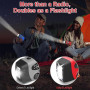 Radio Solaire d’Urgence, Radio à Manivelle Auto-alimentée avec Lampe de Poche LED, Météo AM/FM/WB avec Batterie Rechargeable 200