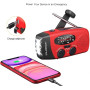 Radio Solaire d’Urgence, Radio à Manivelle Auto-alimentée avec Lampe de Poche LED, Météo AM/FM/WB avec Batterie Rechargeable 200