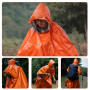 Editbar Lot de 4 ponchos de survie urgence, poncho de pluie urgence, couverture de sauvetage, sac de couchage, couverture thermi