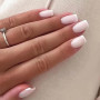 24PCS Court Carré Faux Ongles Français Nude Blanc Ongles à Coller 12 Tailles Ballerine Acrylique Capsules Ongles à Presser avec