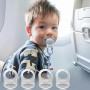 RDNKVB 4pcs Silicone Bouton Anneau Anneau en Silicone Adaptateur Adaptateur Attache de Sucette pour Sucette Transparent