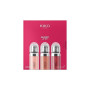KIKO Milano Glossy Lip Set 03, Kit Lèvres : 3 Brillants À Lèvres Hydratants Effet Volumateur 3D
