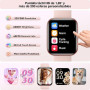Montre Connectée Femme pour Samsung, iPhone, Android, 1.8" Smartwatch avec Appel Bluetooth, Voix de l'IA, Alexa intégrée, Smartw