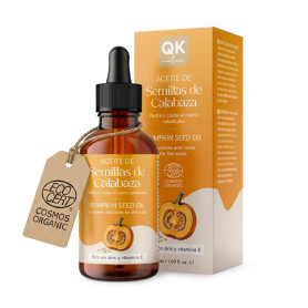 QKnatur Huile de courge pour les cheveux 50 ml | Sérum capillaire favorisant la pousse des cheveux | Nourrit, adoucit et apporte