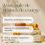 QKnatur Huile de courge pour les cheveux 50 ml | Sérum capillaire favorisant la pousse des cheveux | Nourrit, adoucit et apporte