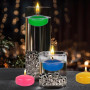 Hengrongshen 50 Pièce Bougie Flottante Coloré, 3.5 CM Bougies Flottantes avec Non Parfumées, Fumée & Goutte, Floating Candles po