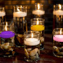 Hengrongshen 50 Pièce Bougie Flottante Coloré, 3.5 CM Bougies Flottantes avec Non Parfumées, Fumée & Goutte, Floating Candles po
